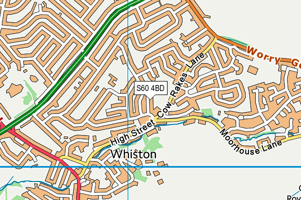 S60 4BD map - OS VectorMap District (Ordnance Survey)