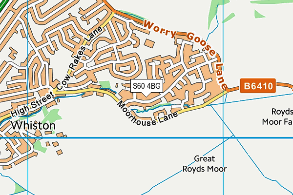 S60 4BG map - OS VectorMap District (Ordnance Survey)