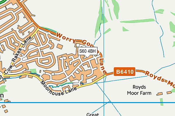 S60 4BH map - OS VectorMap District (Ordnance Survey)