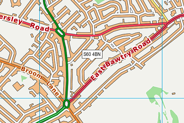 S60 4BN map - OS VectorMap District (Ordnance Survey)