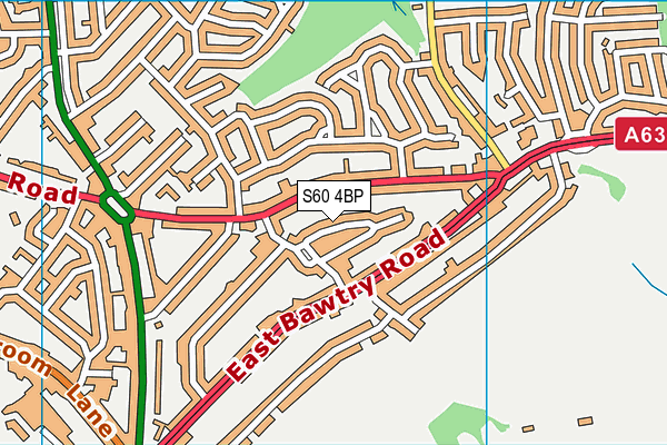S60 4BP map - OS VectorMap District (Ordnance Survey)
