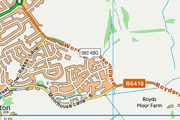 S60 4BQ map - OS VectorMap District (Ordnance Survey)