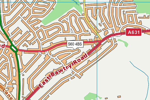 S60 4BS map - OS VectorMap District (Ordnance Survey)