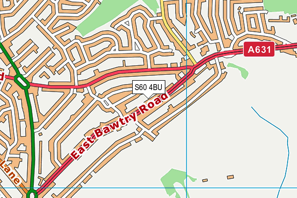 S60 4BU map - OS VectorMap District (Ordnance Survey)