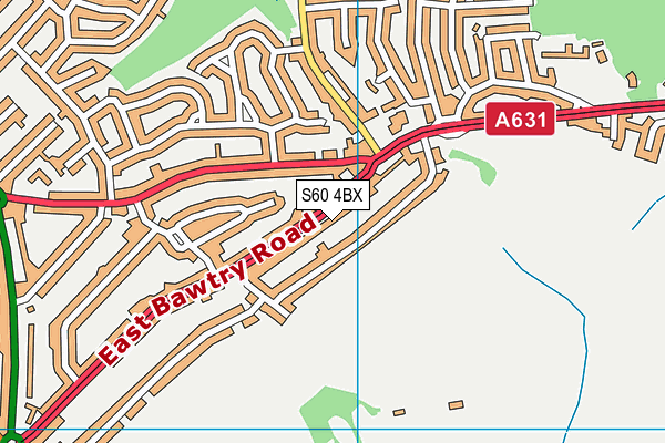 S60 4BX map - OS VectorMap District (Ordnance Survey)
