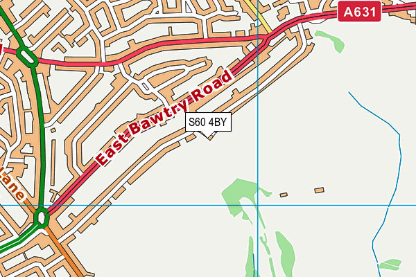 S60 4BY map - OS VectorMap District (Ordnance Survey)