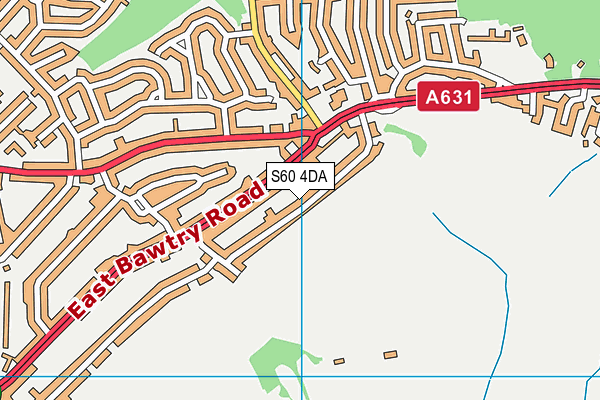 S60 4DA map - OS VectorMap District (Ordnance Survey)