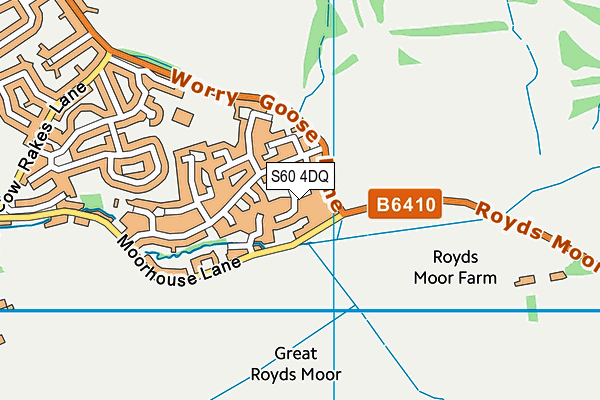 S60 4DQ map - OS VectorMap District (Ordnance Survey)