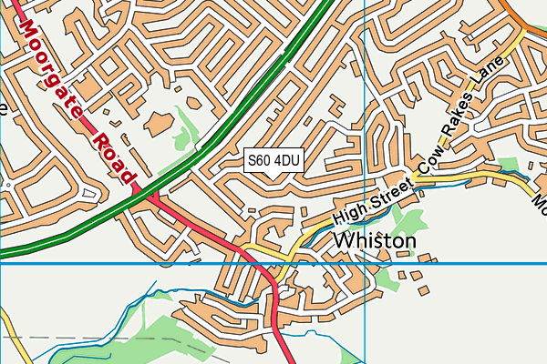 S60 4DU map - OS VectorMap District (Ordnance Survey)