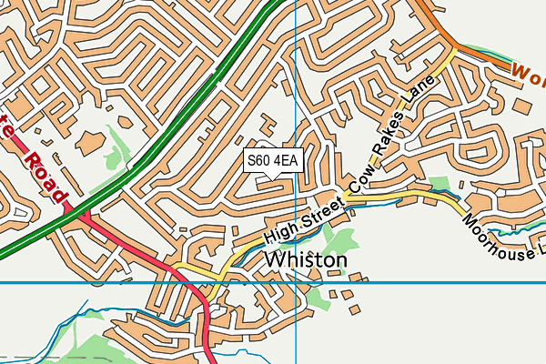 S60 4EA map - OS VectorMap District (Ordnance Survey)