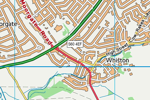 S60 4EF map - OS VectorMap District (Ordnance Survey)