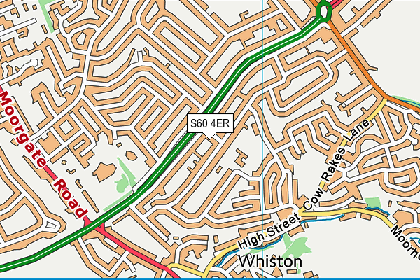 S60 4ER map - OS VectorMap District (Ordnance Survey)