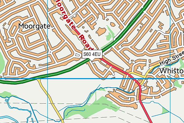 S60 4EU map - OS VectorMap District (Ordnance Survey)