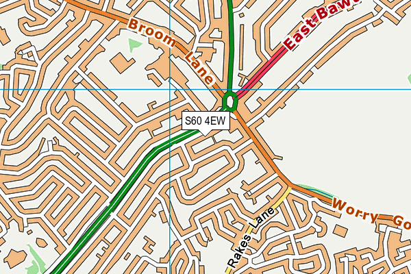 S60 4EW map - OS VectorMap District (Ordnance Survey)