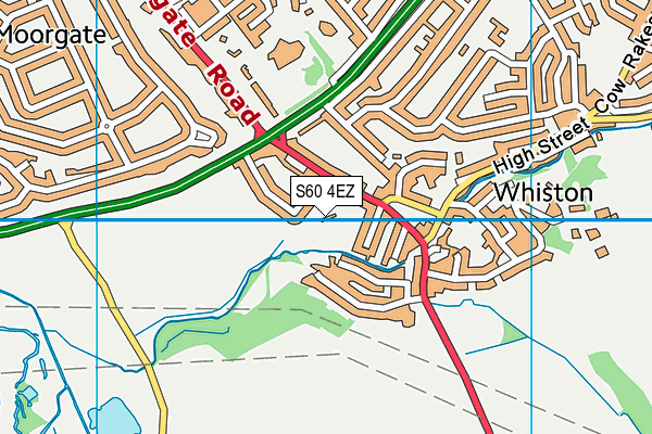 S60 4EZ map - OS VectorMap District (Ordnance Survey)