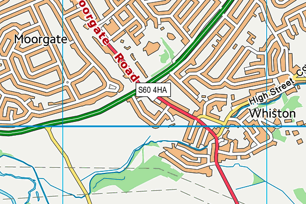 S60 4HA map - OS VectorMap District (Ordnance Survey)