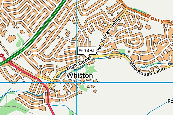 S60 4HJ map - OS VectorMap District (Ordnance Survey)