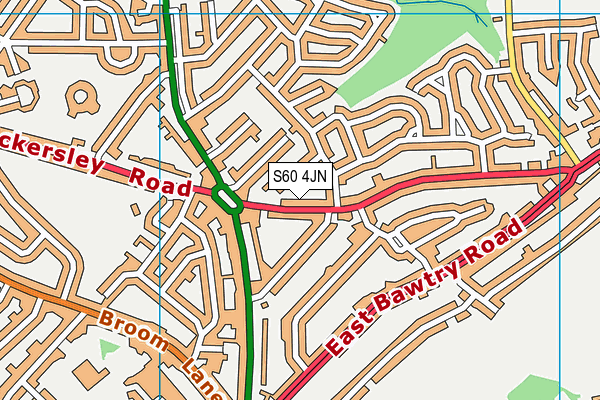 S60 4JN map - OS VectorMap District (Ordnance Survey)