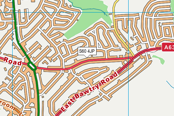 S60 4JP map - OS VectorMap District (Ordnance Survey)