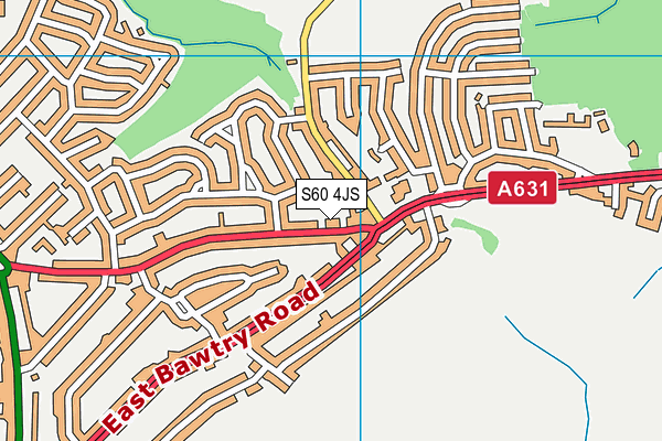 S60 4JS map - OS VectorMap District (Ordnance Survey)