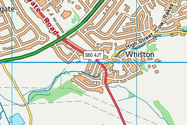 S60 4JT map - OS VectorMap District (Ordnance Survey)