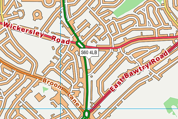 S60 4LB map - OS VectorMap District (Ordnance Survey)