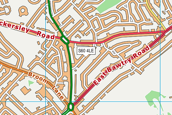 S60 4LE map - OS VectorMap District (Ordnance Survey)