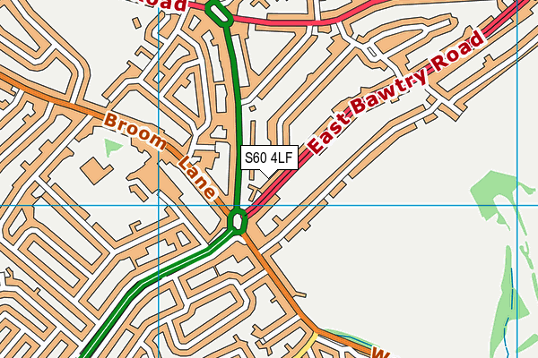 S60 4LF map - OS VectorMap District (Ordnance Survey)
