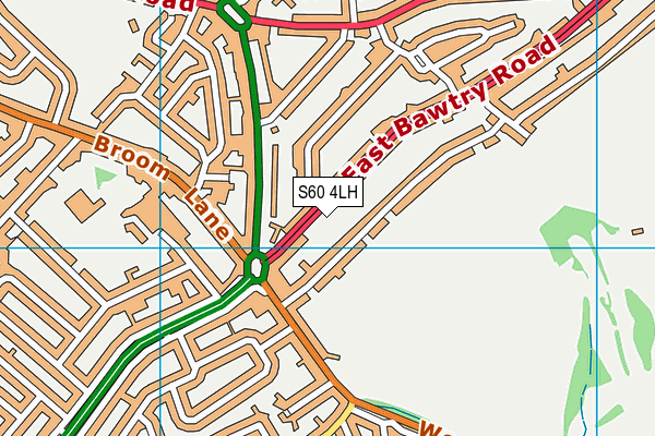 S60 4LH map - OS VectorMap District (Ordnance Survey)