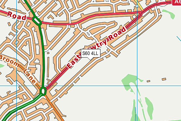 S60 4LL map - OS VectorMap District (Ordnance Survey)
