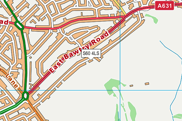 S60 4LS map - OS VectorMap District (Ordnance Survey)