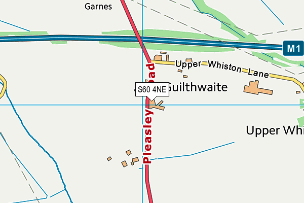 Guilthwaite Hill map (S60 4NE) - OS VectorMap District (Ordnance Survey)