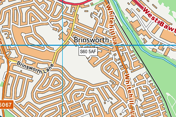 S60 5AF map - OS VectorMap District (Ordnance Survey)