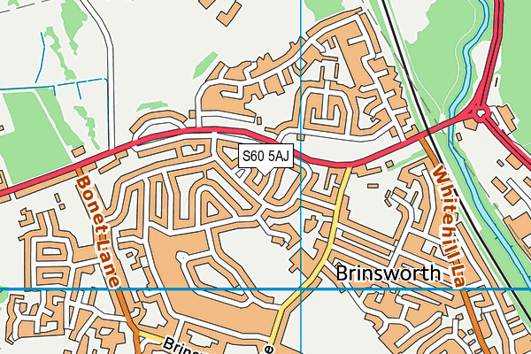 S60 5AJ map - OS VectorMap District (Ordnance Survey)