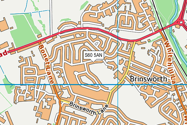 S60 5AN map - OS VectorMap District (Ordnance Survey)