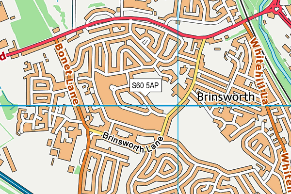 S60 5AP map - OS VectorMap District (Ordnance Survey)