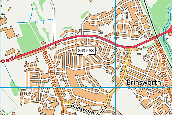 S60 5AS map - OS VectorMap District (Ordnance Survey)