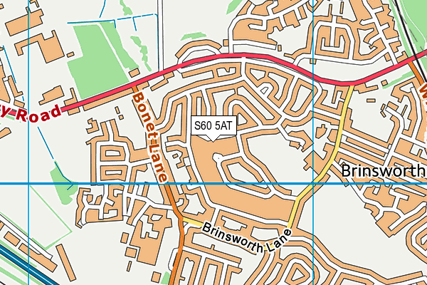 S60 5AT map - OS VectorMap District (Ordnance Survey)