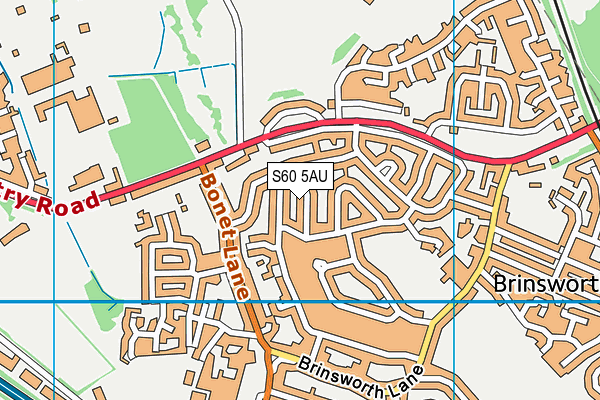 S60 5AU map - OS VectorMap District (Ordnance Survey)