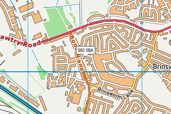 S60 5BA map - OS VectorMap District (Ordnance Survey)