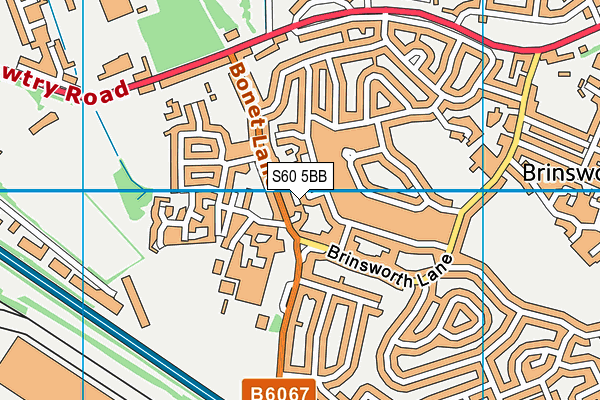 S60 5BB map - OS VectorMap District (Ordnance Survey)