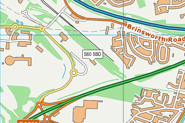 S60 5BD map - OS VectorMap District (Ordnance Survey)