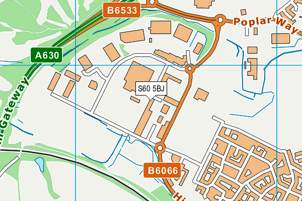 S60 5BJ map - OS VectorMap District (Ordnance Survey)