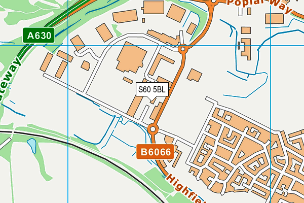 S60 5BL map - OS VectorMap District (Ordnance Survey)