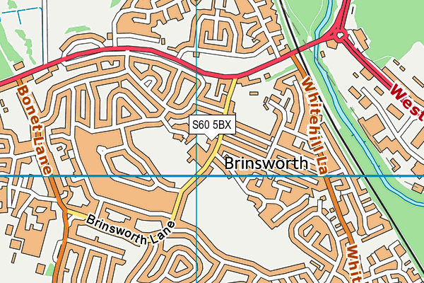 Brinsworth Manor Junior School map (S60 5BX) - OS VectorMap District (Ordnance Survey)
