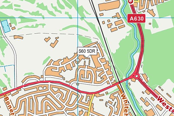 S60 5DR map - OS VectorMap District (Ordnance Survey)