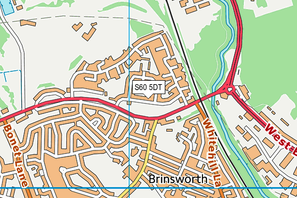 S60 5DT map - OS VectorMap District (Ordnance Survey)