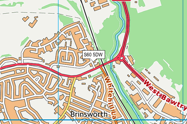 S60 5DW map - OS VectorMap District (Ordnance Survey)