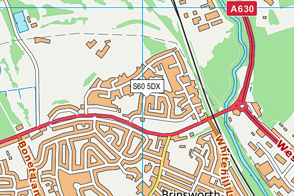S60 5DX map - OS VectorMap District (Ordnance Survey)