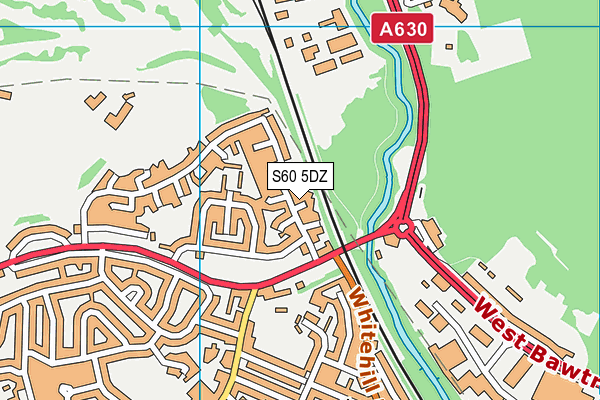 S60 5DZ map - OS VectorMap District (Ordnance Survey)
